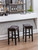 Counter Height 26" Bar Stools for Kitchen Counter Backless Faux Leather Stools Farmhouse Island Chairs (26 Inch, Set of 2)