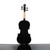 New 3/4 Acoustic Violin Case Bow Rosin Black