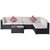 Outdoor Garden Patio Furniture 7-Piece PE Rattan Wicker Sectional Cushioned Sofa Sets with 2 Pillows and Coffee Table