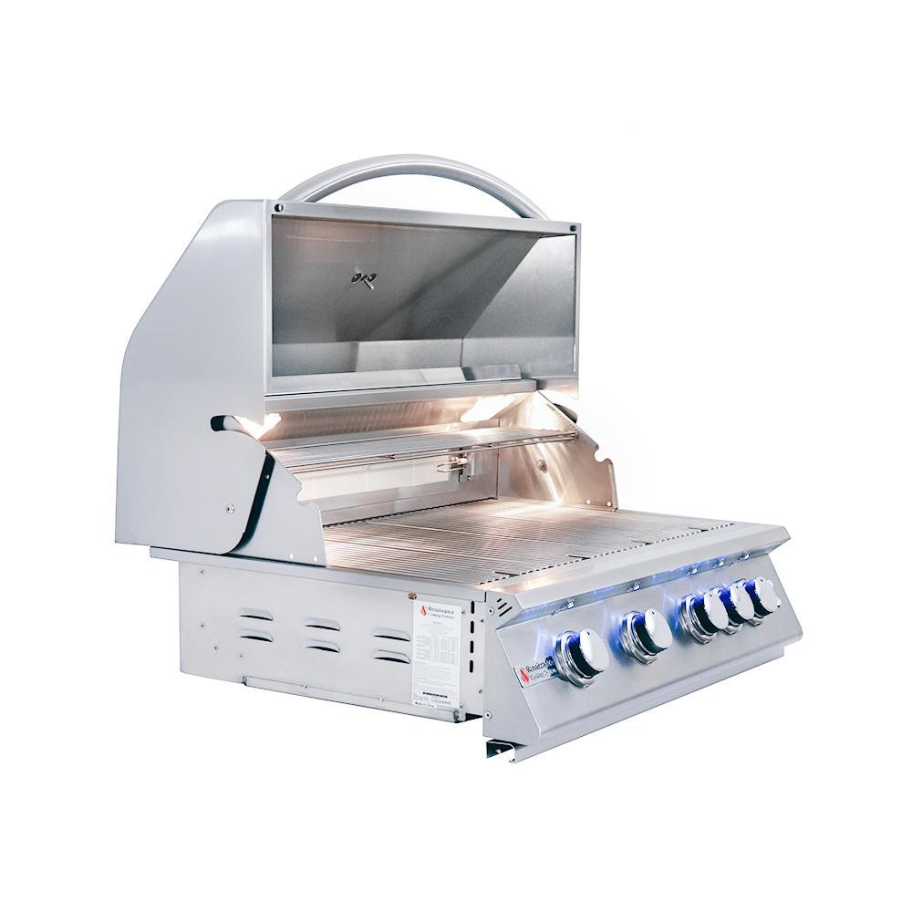 RCS Premier Series 32Inch 4Burner Propane Gas Grill With Rear