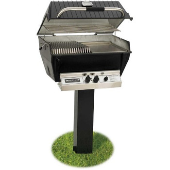 Broilmaster P3-sxn Super Premium Natural Gas Grill On Black In-ground Post Broilmaster P3-sxn Super Premium Natural Gas Grill On Black In-ground Post