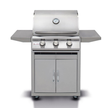 Built In Natural Gas Grills |Outdoor Kitchen 3 Burner Built In Natural Gas Grill (Head Only) - 25 Inch Drop In Three Burner Backyard Grill Station By Blaze Grills