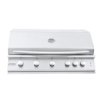 RCS Premier Series 40-Inch 5-Burner Built-In Natural Gas Grill With Rear Infrared Burner & Grill Lights - RJC40AL