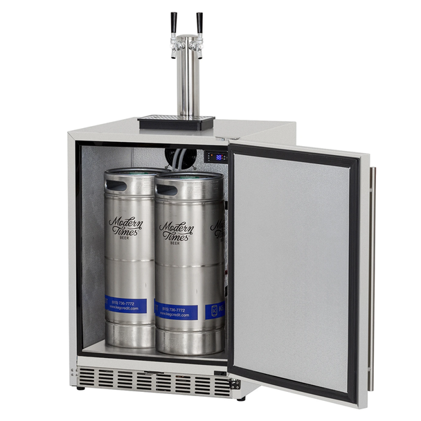 Dual Tap Stainless Kegerator-UL Rated for Outdoors