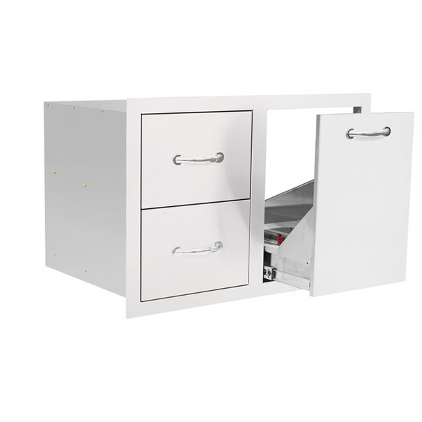 33" 2-Drawer & Vented LP Tank Pullout Drawer Combo