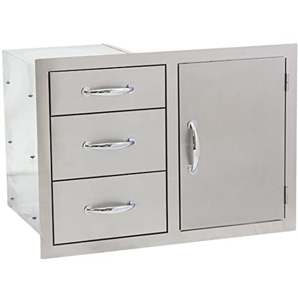 33" 3-Drawer & Access Door Combo