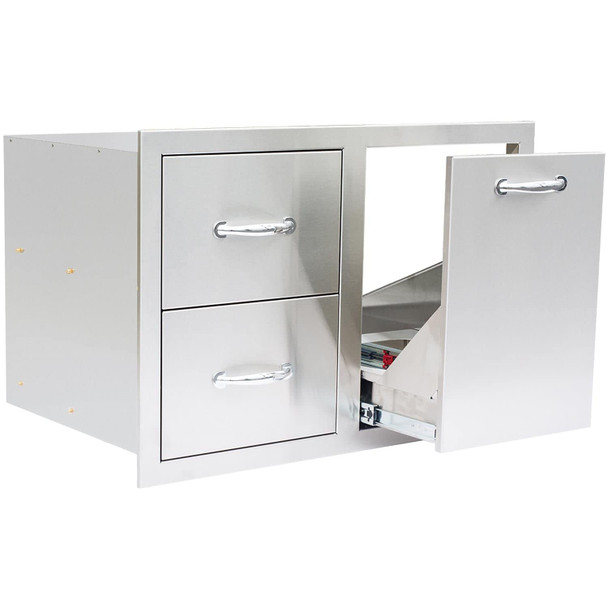 33" 2-Drawer & Vented LP Tank Pullout Drawer Combo