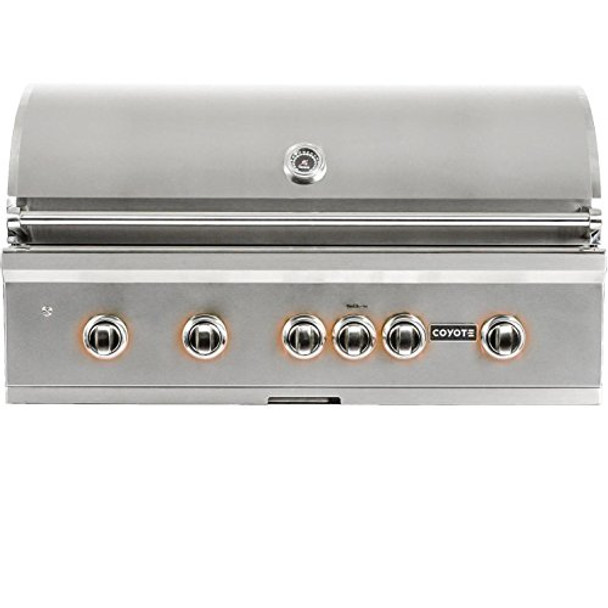 Coyote 42" Grill; LED Lights; Infinity Burners; Ceramic Heat Grids, Natl Gas