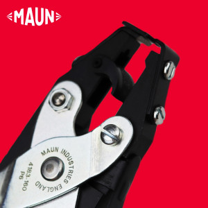 Maun Cable Tie Installation Plier 160 mm close up of the jaws and mechanism