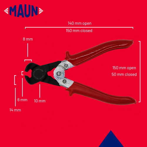 End cutting plier for hard wire comfort grips 150 mm - Maun