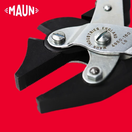 Maun Side Cutter Parallel Plier for Hard Wire 160 mm, with parallel gripping jaws and side cutting edges