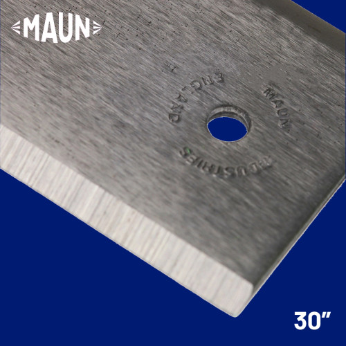 Maun Steel Straight Edge Imperial 30″  zoomed in on hanging hole