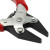 Maun Smooth Jaws Flat Nose Parallel Pliers Return Spring Comfort Grips 125 mm close up of jaws showing spring and part of the red PVC grips