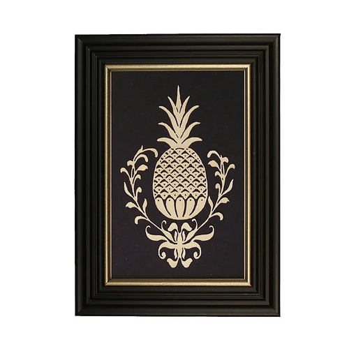 Pineapple Delight Paper Cut Scherenschnitte – Framed 6” x 8”