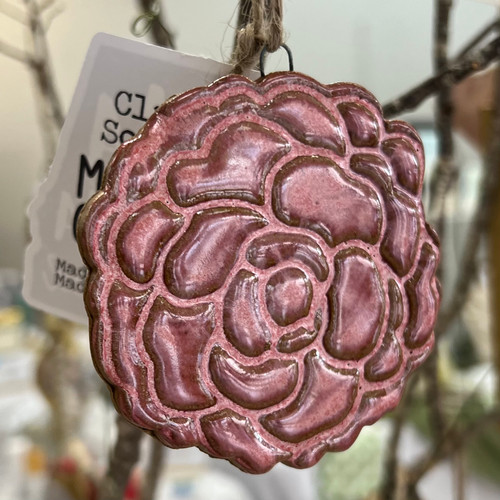 Camellia Ornament by Alabama Vitrified — Exclusive to Pine Apple Mercantile Company