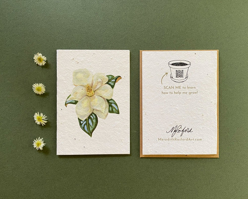 Plantable Greeting Card-Magnolia, Determination