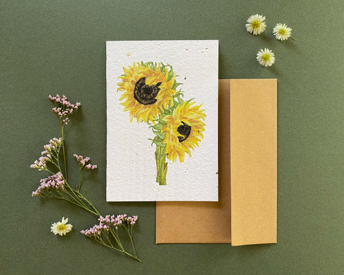 Plantable Greeting Card-Sunflower, Healing