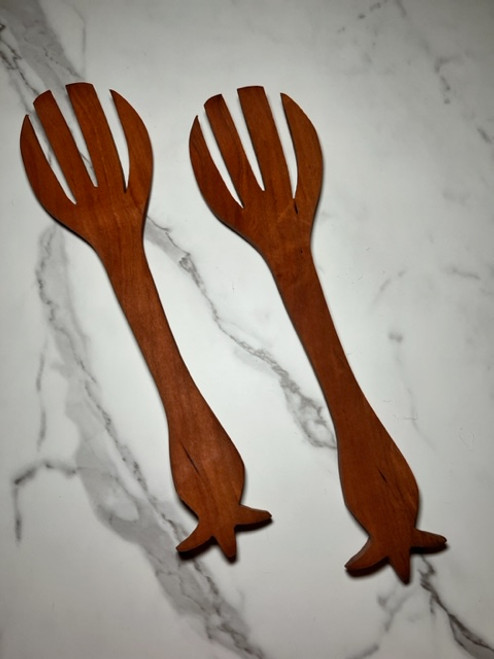 Salad "Hands" -  Handcrafted of Solid Cherry