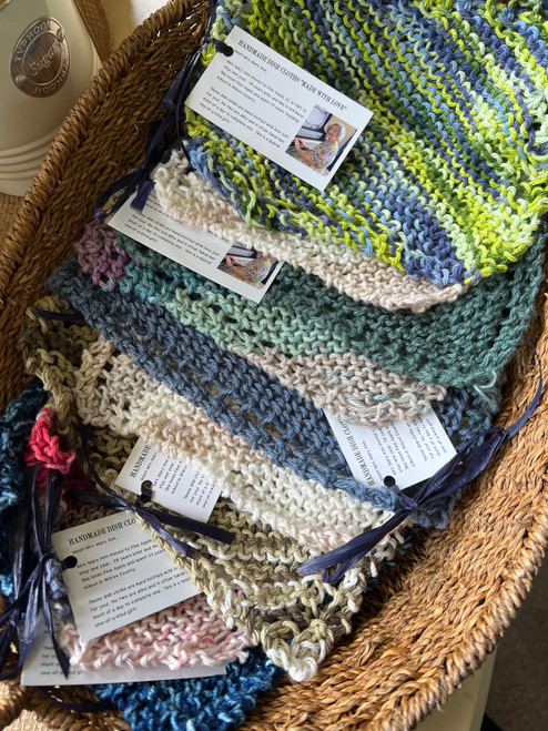 Ms. Mary Ann's Dish Cloth Made with Love - Hand knitted dish cloth from Pine Apple, AL