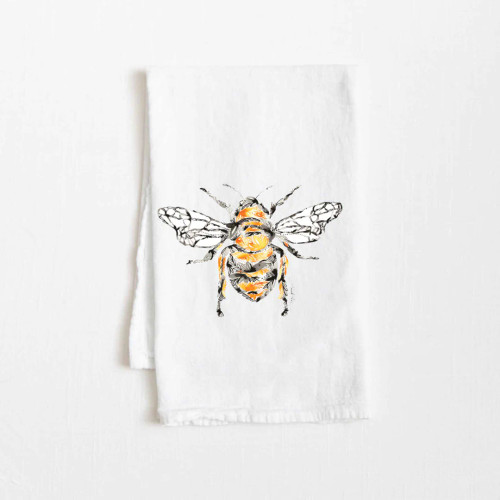 Amanda Klein Honeybee Flour Sack Tea Towel