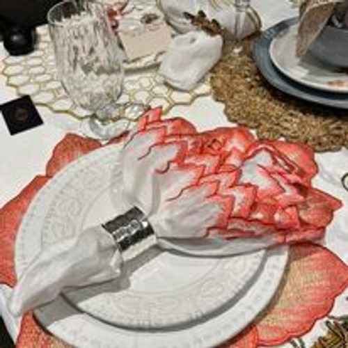 Iza Silva Luxury Tableware Begonia Natural Rafia Placemat