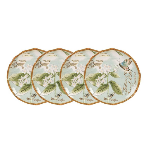 Fitz & Floyd Toulouse Butterfly Accent Plate, Set of 4