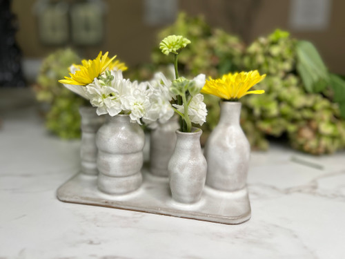 Handcrafted Multi Vase - Petite Vases on a Single Base by Alabama Vitrified