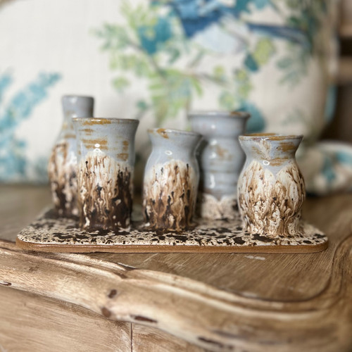 Handcrafted Multi-Vase - Petite Vases on a Single Base