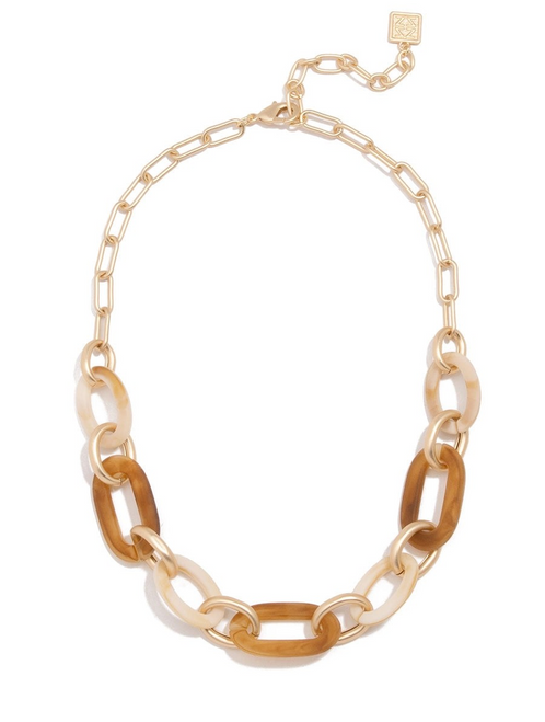Two Tone Resin Link Short Necklace by Zenzii
