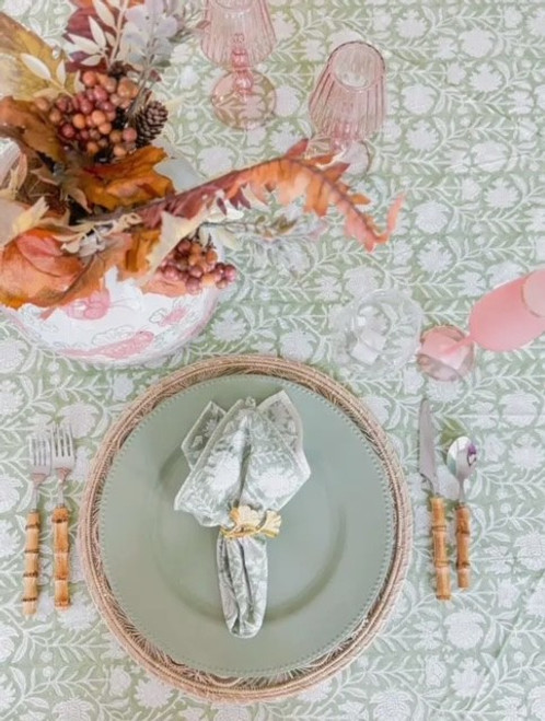 Verdigreen Tablecloth, 79 x 108
