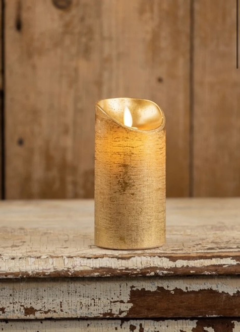 Ragon House moving flame 3x6 inch pillar candle with realistic flickering flame and six-hour timer, battery operated LED candle for farmhouse décor, mantels, lanterns, and cozy home accents.