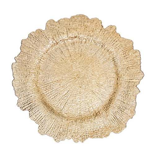 Classic gold starburst charger