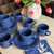Dansk Bistro Cobalt Blue Flat Cup and Saucer - 4 Sets + 1 Bonus