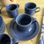 Dansk Bistro Cobalt Blue Flat Cup and Saucer - 4 Sets + 1 Bonus