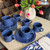 Dansk Bistro Cobalt Blue Flat Cup and Saucer - 4 Sets + 1 Bonus