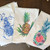 Exclusive pineapple flour sack tea towel, 27" square, 100% cotton, hand-designed by Sharon Owens Andrews of Bay La Launch Art