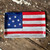 Handcrafted American flag tray made from Alabama wild clay, 11.5 x 7 artisan serving and display platter