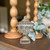 Vintage Jeanette Glass Wedding Box circa 1950s featuring clear pressed glass and elegant gold accents with covered keepsake design.