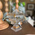 Vintage Jeanette Glass Wedding Box circa 1950s featuring clear pressed glass and elegant gold accents with covered keepsake design.