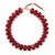 Red Jasper Glow chunky resin and natural stone bead statement necklace with 18K gold-plated hardware.
