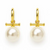 Gold toggle bar pearl drop earrings with elegant faux pearl accents