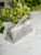 Alabama Vitrified white/gray floral rectangular butter dish