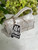 Alabama Vitrified white/gray floral rectangular butter dish