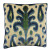 Elevate your space with Signature Pillows' Custom-Made Designer Throw Pillows. Crafted with meticulous attention, each bespoke piece reflects your unique style. Choose from our curated selection of fabrics and patterns to complement any décor. Indulge in luxury comfort with premium materials and plush inserts. Transform your home with our chic designs and timeless classics. Cream linen backing, blue cord, zipper closure, feather down insert, 22" x 22". Dry clean only.