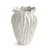 Elevate your decor with our sculptural pot, a true work of art with hand-finished details. Each piece, crafted by skilled artisans, is unique in size and color. Perfect for showcasing faux stems or as a standalone beauty. Maintain its allure with a dry cloth, protecting your furniture with interior lining. For indoor decorative use only. -White | Dimensions: 7 x 7 x 10