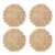 Daisy Jute Natural Placemat-15" Round, Set of 4