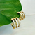 Ellison + Young Lined Diamond Huggie Hoops