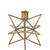 Gold Metal & Glass 3-Dimensional Star Taper Candleholder