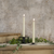 3d flame drop cream taper candle set of 2 - 9.5"