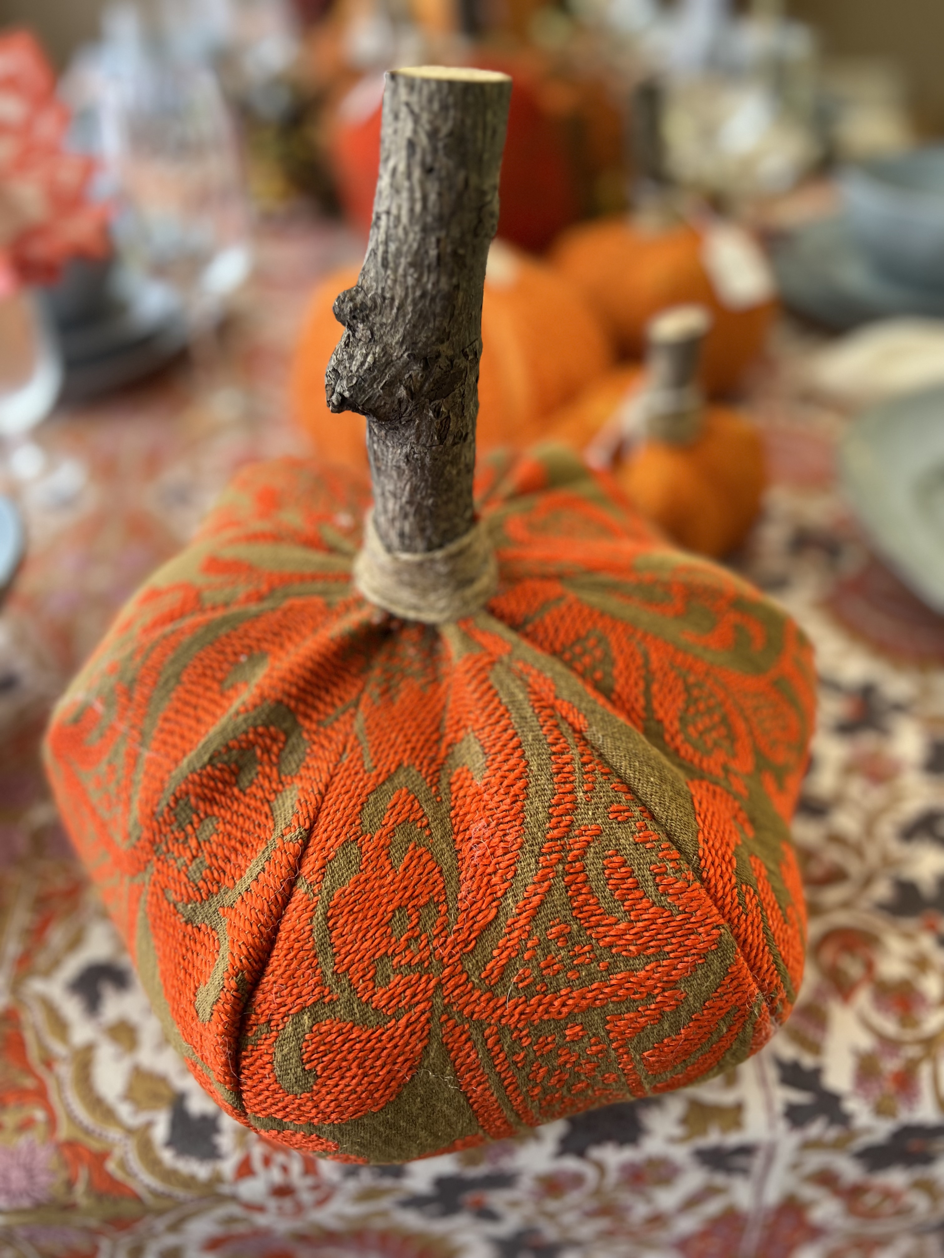 Vintage Hand Sewn Pumpkins - Extra Large 6 Panel